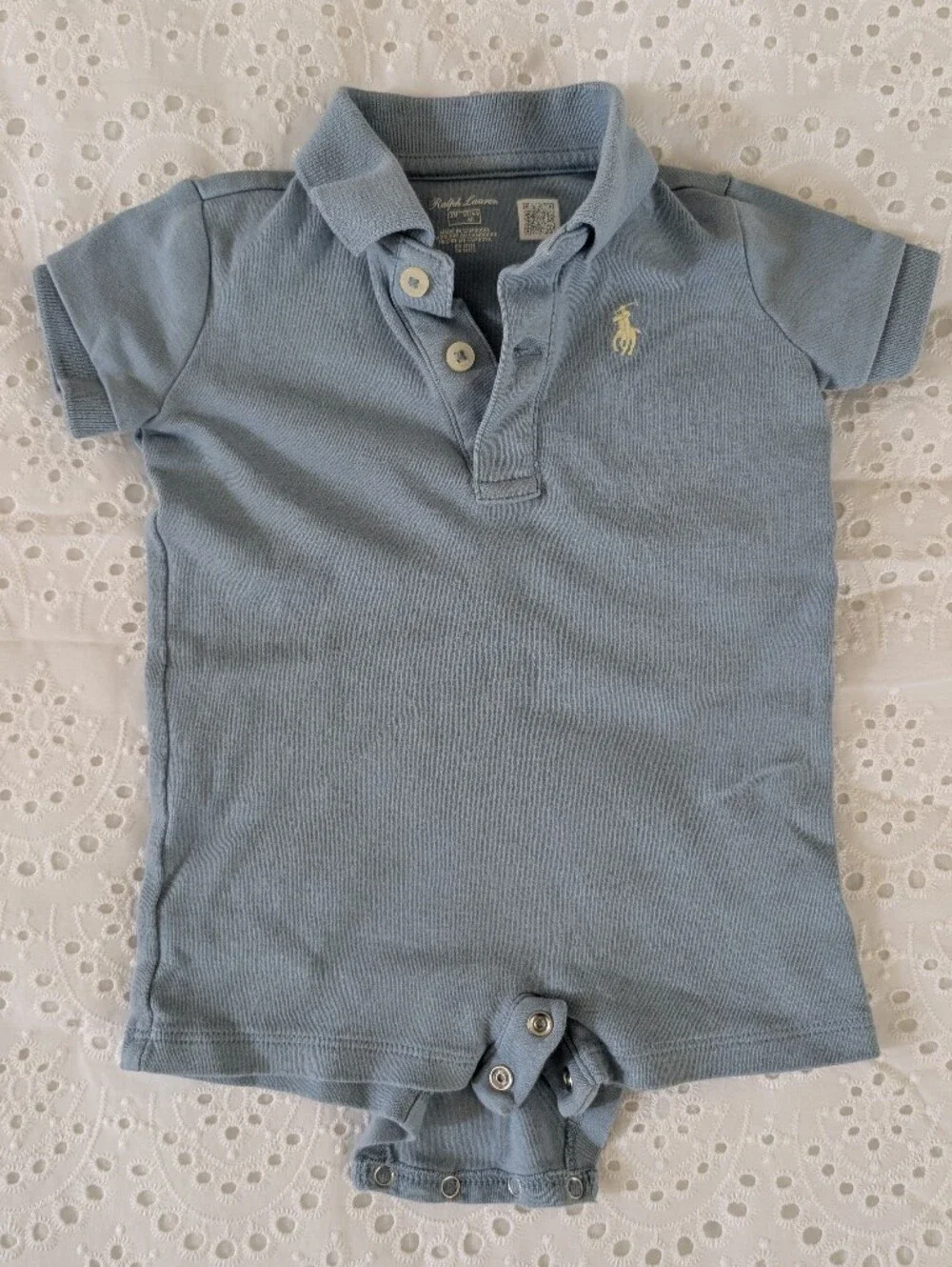 Ralph Lauren Light Blue Kids Polo with Embroidered Pony